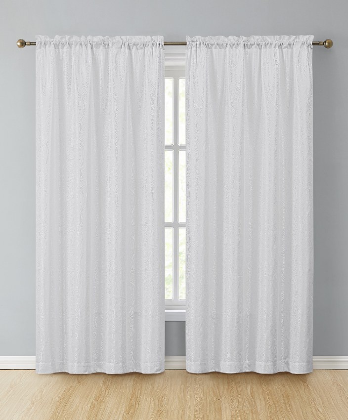 Emily Panel 84 White Curtain Factory Outlet